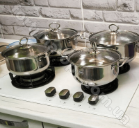 Набор посуды из нержавеющей стали A-Plus - 2061 ➜ Оптом и в розницу ✅ актуальная цена - Интернет магазин ✅ Фортуна ✅