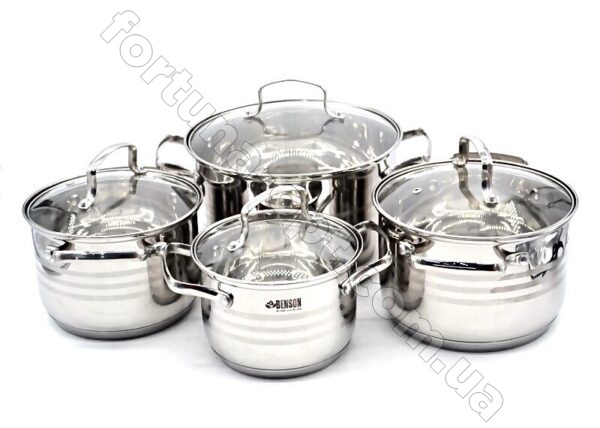 Набор кастрюль Benson BN - 202➜ Опт и розница ✅ актуальная цена -Интернет магазин ✅ Фортуна ✅