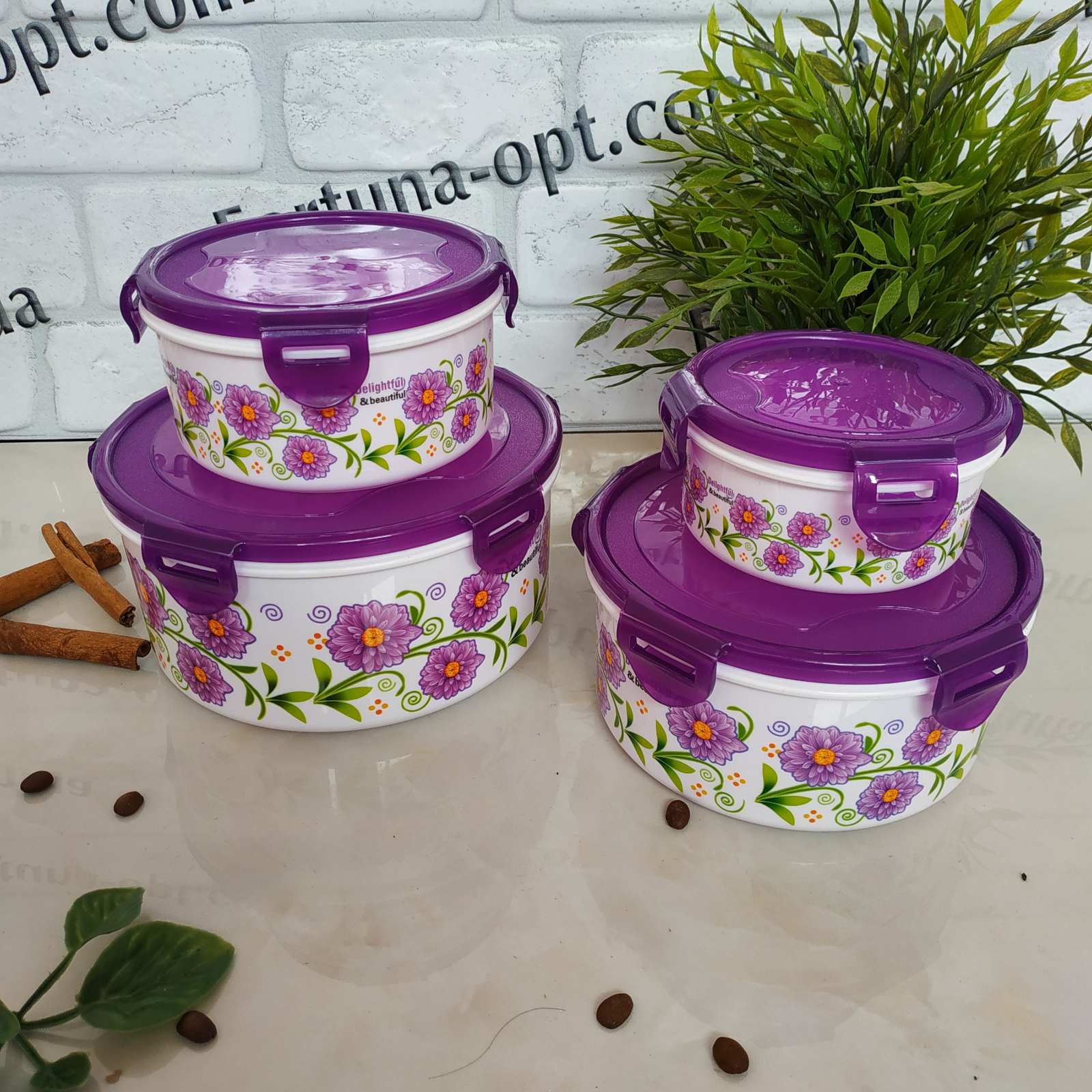 Набор ёмкостей для пищи Frico FRU - 822 - 4 шт ✅ базовая цена $4.56 ✔ Опт ✔ Скидки ✔ Заходите! - Интернет-магазин ✅Фортуна-опт ✅