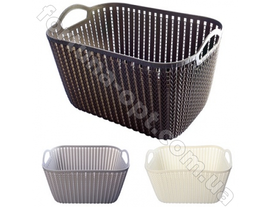 Корзина-плетенка с ручками 29*22*16 см - Stenson - 85499  ✅ базовая цена $1.95 ✔ Опт ✔ Акции ✔ Заходите! - Интернет-магазин Fortuna-opt.com.ua.