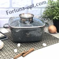 Кастрюля - казан квадрат Top Kitchen серый мрамор 2,7 л - (20 см) TК 00054 ✅ базовая цена $16.11 ✔ Опт ✔ Акции ✔ Заходите! - Интернет-магазин Fortuna-opt.com.ua.