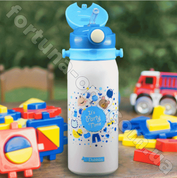 Термос детский-поилка с трубочкой A-Plus - 1624 - 450 мл ➜ фото ➜р озн цена $4.83 -Интернет-магазин ✅ Fortuna-opt.com.ua. ✅