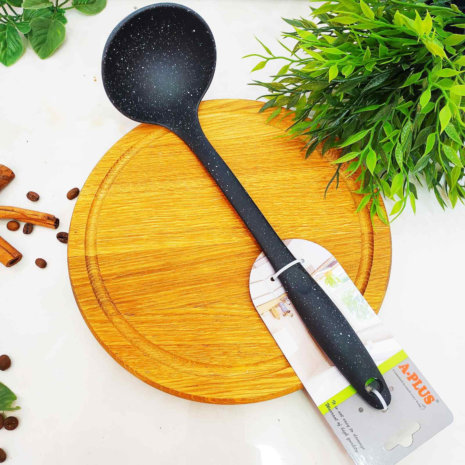 Половник кухонный мраморный A-Plus - 0340 ✅ базовая цена $1.10 ✔ Опт ✔ Скидки ✔ Заходите! - Интернет-магазин ✅ Фортуна-опт ✅