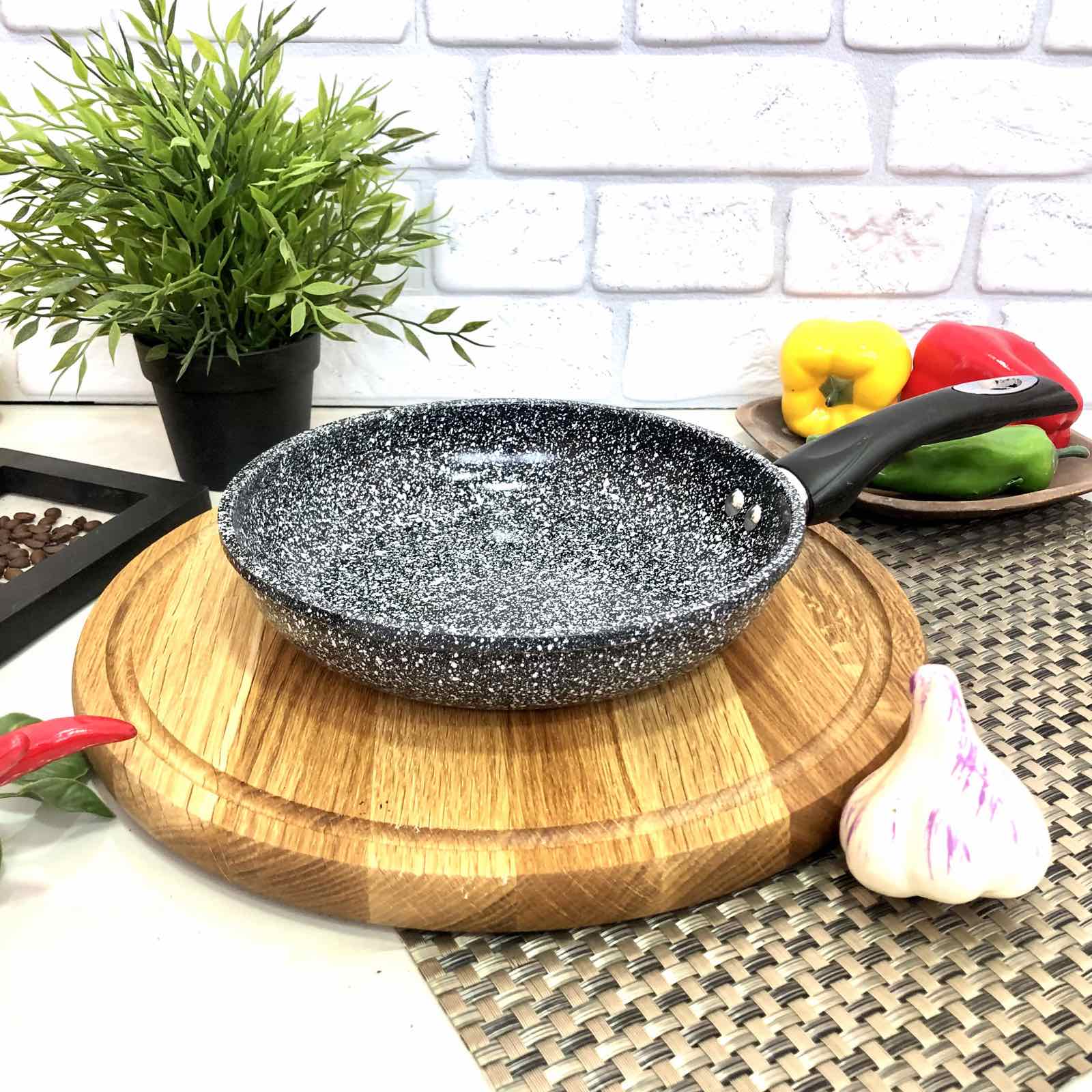 Сковорода с антипригарным гранитным покрытием 22 см - Benson BN 510  ✅ базовая цена $8.81 ✔ Опт ✔ Скидки ✔ Заходите! - Интернет-магазин ✅ Фортуна-опт ✅