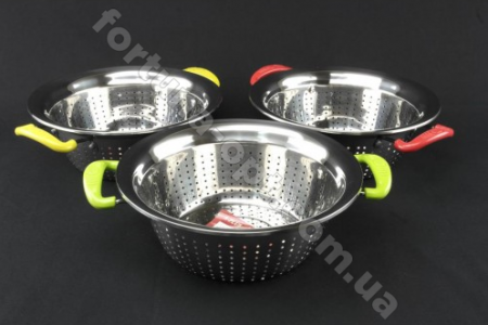 Дуршлаг с ручками из нержавеющей стали A-Plus - 2207 (24 см) ✅ базовая цена $3.46 ✔ Опт ✔ Скидки ✔ Заходите! - Интернет-магазин ✅ Фортуна-опт ✅