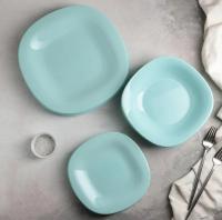 Тарелка люминарк 270 мм CARINE LIGHT TURQUOISE (обед) 4127 ➜ Оптом и в розницу ✅ актуальная цена -Интернет магазин ✅ Фортуна ✅