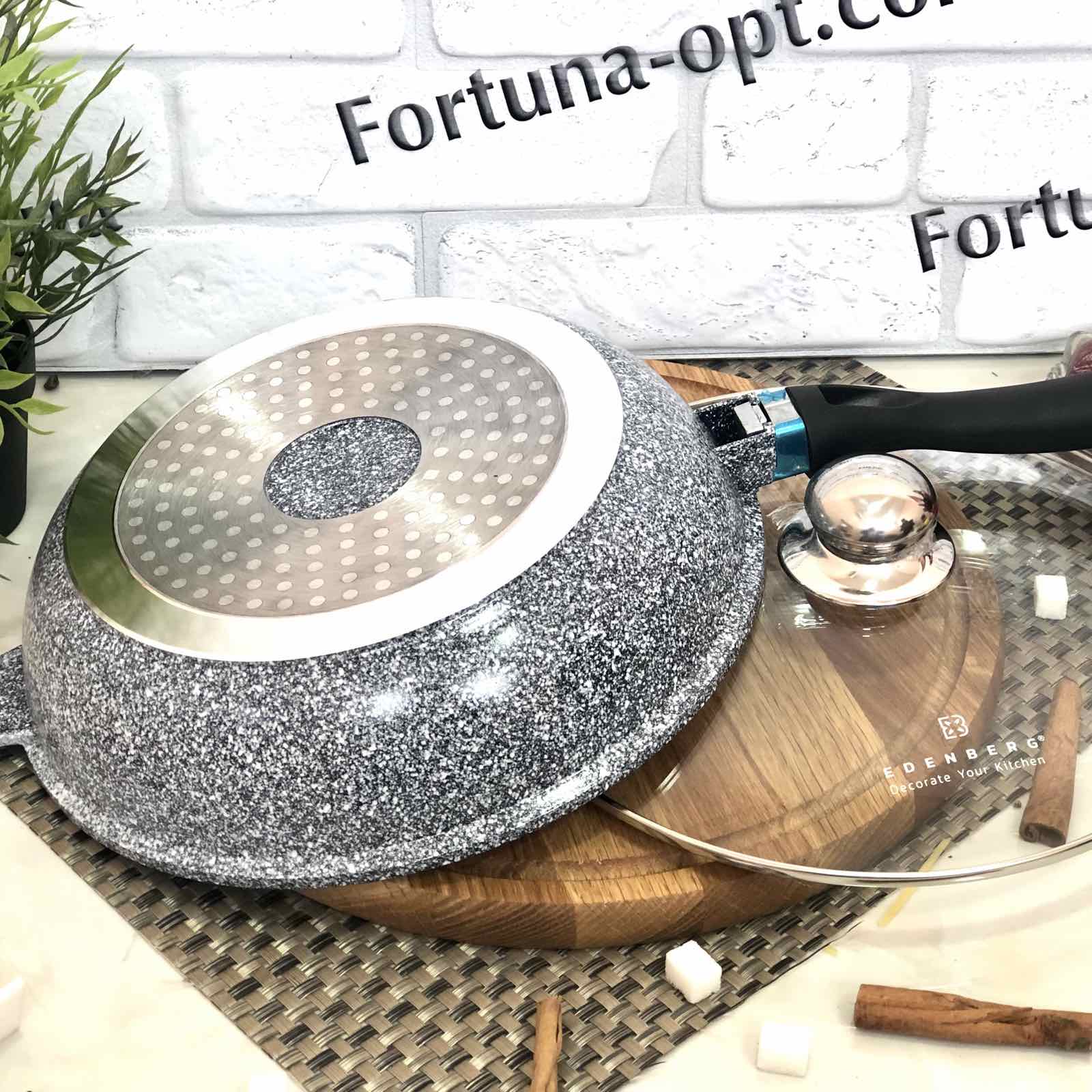 Сковорода глубокая Edenberg EB - 8022 - 3.4 л (28 см) ✅ базовая цена $22.47 ✔ Опт ✔ Скидки ✔ Заходите! - Интернет-магазин ✅ Фортуна-опт ✅