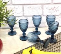 Рюмка 40 гр Блу 6 шт/наб A-Plus - 9054 ➜ Оптом и в розницу ✅ актуальная цена -Интернет магазин ✅ Фортуна ✅ 