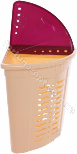 Корзина (бак) для белья угловая пластик 0590 ✅ базовая цена 402.03 грн. ✔ Опт ✔ Скидки ✔ Заходите! - Интернет-магазин ✅ Фортуна-опт ✅