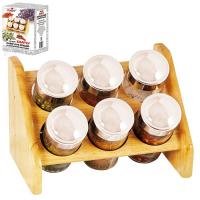 Спецовник на деревянной подставке 6 баночек Stenson - 0368  ➜ Оптом и в розницу ✅ актуальная цена -Интернет магазин ✅ Фортуна ✅