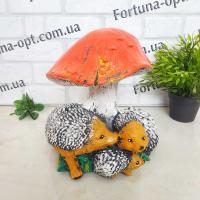 Ежики семья под мухомором гипс 1411 ➜ Оптом и в розницу ✅ актуальная цена -Интернет магазин ✅ Фортуна ✅