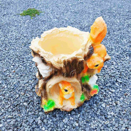 Кашпо пень с белками (К) ✅ базовая цена 236.80 грн. ✔ Опт ✔ Скидки ✔ Заходите! - Интернет-магазин ✅ Фортуна-опт ✅