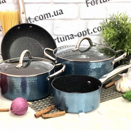 Набор посуды c мраморным покрытием A-Plus - 3015 ✅ базовая цена $43.26 ✔ Опт ✔ Скидки ✔ Заходите! - Интернет-магазин ✅ Фортуна-опт ✅
