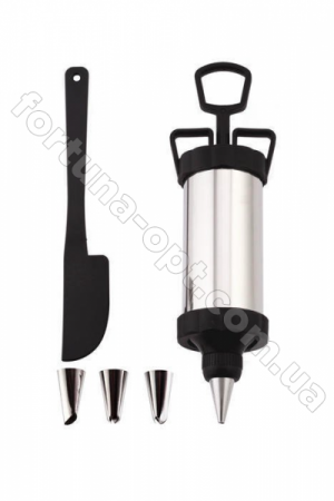 Шприц кондитерский поршневой с 4 насадками и ножом Empire EM - 9755 ✅ базовая цена $1.57 ✔ Опт ✔ Скидки ✔ Заходите! - Интернет-магазин ✅ Фортуна-опт ✅