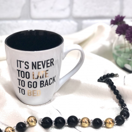 Чашка 550 мл "It's never too late" 10315 (Ст) ✅ базовая цена $2.56 ✔ Опт ✔ Скидки ✔ Заходите! - Интернет-магазин ✅ Фортуна-опт ✅