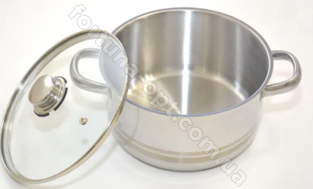 Кастрюля нержавеющая Home Perfect - 2312 - 8 л ✅ базовая цена 467.80 грн. ✔ Опт ✔ Скидки ✔ Заходите! - Интернет-магазин ✅ Фортуна-опт ✅