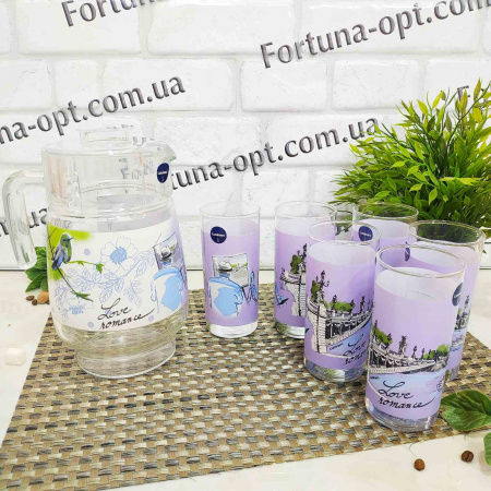 Кувшин + 6 стаканов набор 7 предметов LOVE ROMANCE PURPLE Luminarc - 5667 ✅ базовая цена 447.14 грн. ✔ Опт ✔ Скидки ✔ Заходите! - Интернет-магазин ✅ Фортуна-опт ✅