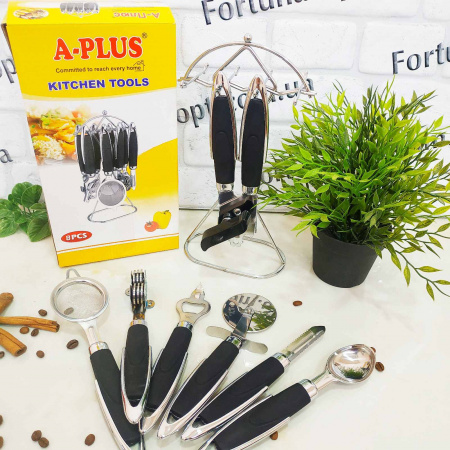 Кухонный набор на стойке 8пр A-Plus - 1720 ✅ базовая цена $9.55 ✔ Опт ✔ Скидки ✔ Заходите! - Интернет-магазин ✅ Фортуна-опт ✅