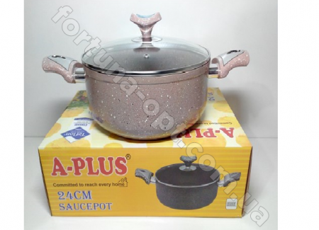 Казан мраморный A-Plus - 1731 - 1,7 л ✅ базовая цена $14.61 ✔ Опт ✔ Скидки ✔ Заходите! - Интернет-магазин ✅ Фортуна-опт ✅