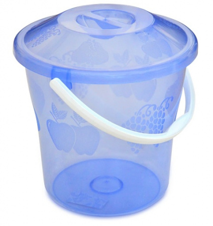 Ведро 10л с крышкой прозрачное (ПЛ) 0754 ✅базовая цена 55.06 грн. ✔ Опт ✔ Скидки ✔ Заходите! - Интернет-магазин ✅ Фортуна-опт ✅