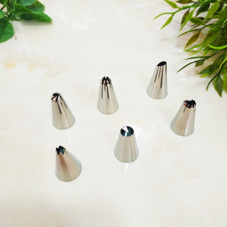 Насадки кондитерские нержавеющие  - 13142 - 6 шт ✅ базовая цена $1.74 ✔ Опт ✔ Скидки ✔ Заходите! - Интернет-магазин ✅ Фортуна-опт ✅