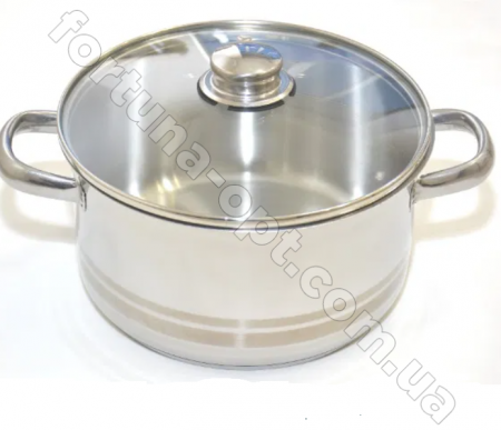 Кастрюля нержавеющая Home Perfect - 2312 - 8 л ✅ базовая цена 467.80 грн. ✔ Опт ✔ Скидки ✔ Заходите! - Интернет-магазин ✅ Фортуна-опт ✅