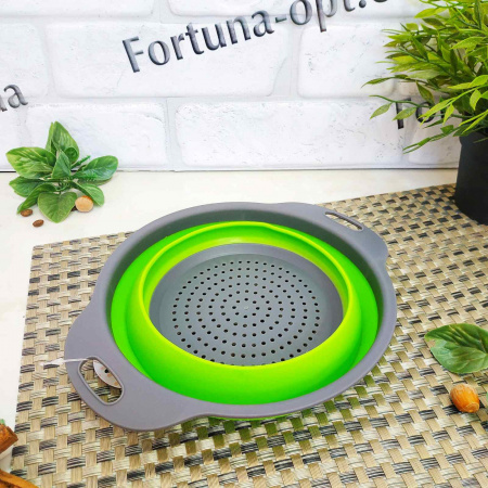 Дуршлаг силиконовый складной A-Plus - 1216 ✅ базовая цена $1.53 ✔ Опт ✔ Скидки ✔ Заходите! - Интернет-магазин ✅ Фортуна-опт ✅