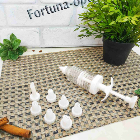 Шприц кондитерский пластиковый + насадки 12078  ✅ базовая цена 29.97 грн. ✔ Опт ✔ Скидки ✔ Заходите! - Интернет-магазин ✅ Фортуна-опт ✅