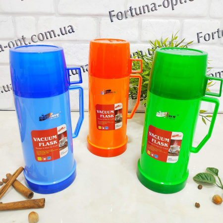 Термос вакуумный  со стеклянной колбой Frico FRU - 253 - 1 л ➜ фото ➜ розн цена $4.85 - Интернет-магазин ✅ Fortuna-opt.com.ua. ✅ 