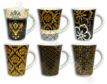 Кружка керамическая 400 мл Узор Elina EL - 3245 ✅ базовая цена 32.40 грн. ✔ Опт ✔ Акции ✔ Заходите! - Интернет-магазин Fortuna-opt.com.ua.