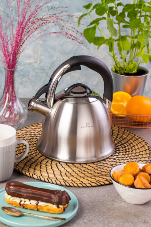 Чайник нержавеющий со свистком 2,5 л Edenberg EB - 8825 ✅ базовая цена $16.55 ✔ Опт ✔ Скидки ✔ Заходите! - Интернет-магазин ✅ Фортуна-опт ✅