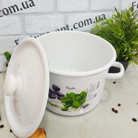 Кастрюля из эмали 5,5 л "242 Зелень фреш" ✅ базовая цена 351.29 грн. ✔ Опт ✔ Скидки ✔ Заходите! - Интернет-магазин ✅ Фортуна-опт ✅