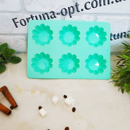 Форма силиконовая для выпечки кексов A-Plus - 1966 6 ячеек ✅ базовая цена $1.73 ✔ Опт ✔ Скидки ✔ Заходите! - Интернет-магазин ✅ Фортуна-опт ✅