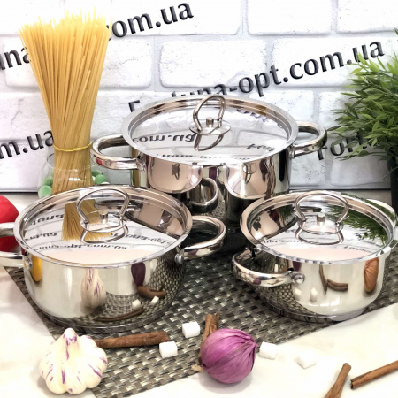 Набор кастрюль A-Plus - 1299➜ Опт и розница ✅ актуальная цена -Интернет магазин ✅ Фортуна ✅