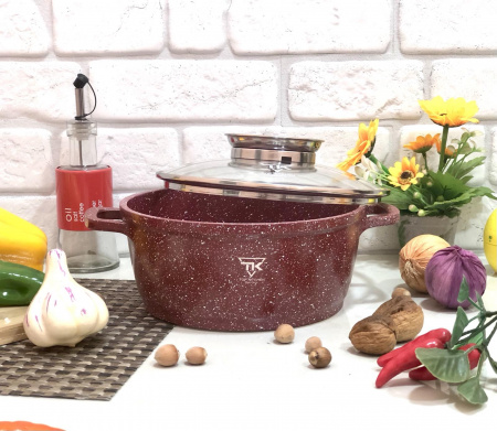 Кастрюля-казан Top Kitchen бордо TK 00052 - 4,5 л - 24 см✅базовая цена$19.17✔Опт✔Скидки✔Заходите! - Интернет-магазин ✅Фортуна-опт ✅