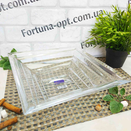 Блюдо-фруктовница квадрат 36 см под хрусталь Helios - 5107 ✅ базовая цена 248.46 грн. ✔ Опт ✔ Скидки ✔ Заходите! - Интернет-магазин ✅ Фортуна-опт ✅