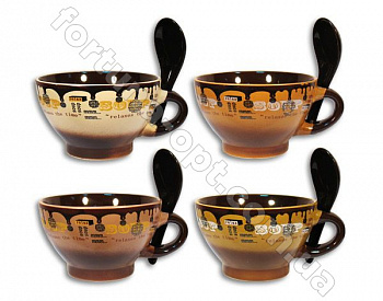 Чашка для супа с ложкой 500 мл Elina EL - 4097 ✅ базовая цена 32.80 грн. ✔ Опт ✔ Акции ✔ Заходите! - Интернет-магазин Fortuna-opt.com.ua.