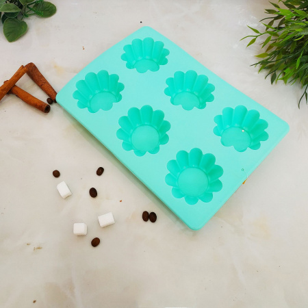 Форма силиконовая для выпечки кексов A-Plus - 1966 6 ячеек ✅ базовая цена $1.73 ✔ Опт ✔ Скидки ✔ Заходите! - Интернет-магазин ✅ Фортуна-опт ✅