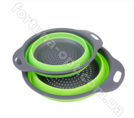 Набор дуршлагов силиконовых складных 7105  ✅ базовая цена $3.40 ✔ Опт ✔ Скидки ✔ Заходите! - Интернет-магазин ✅ Фортуна-опт ✅