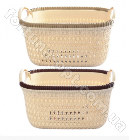 Корзина-плетенка для белья 24*18*12 см - Stenson - 85472 ✅ базовая цена $1.75 ✔ Опт ✔ Скидки ✔ Заходите! - Интернет-магазин ✅ Фортуна-опт ✅