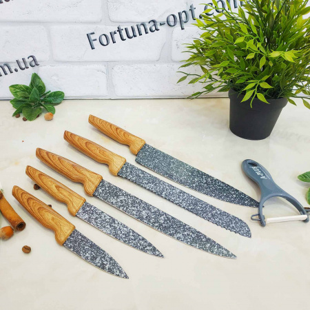 Набор ножей A-Plus - 0998 (6предметов) ✅ базовая цена $7.25 ✔ Опт ✔ Скидки ✔ Заходите! - Интернет-магазин ✅ Фортуна-опт ✅