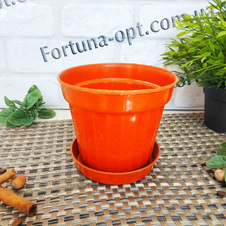Горшок цветочный Классик №4 14*12 см белый/теракот 2936 ✅ базовая цена 25.98 грн. ✔ Опт ✔ Скидки ✔ Заходите! - Интернет-магазин ✅ Фортуна-опт ✅