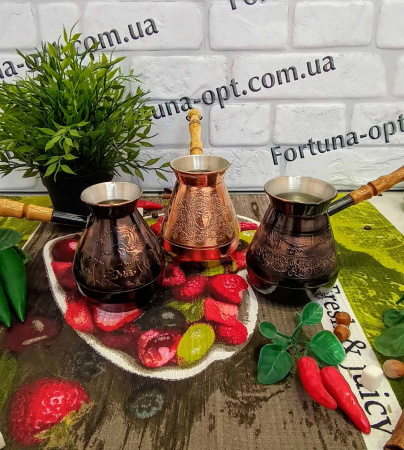 Турка медная 0,4л 0817 ✅ базовая цена 781.44 грн. ✔ Опт ✔ Скидки ✔ Заходите! - Интернет-магазин ✅ Фортуна-опт ✅