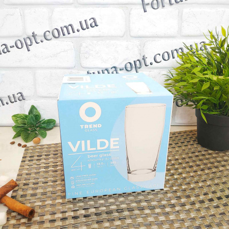 Стаканы пиво "Trendglass" 4шт/набор 300 мл 38008 ✅ базовая цена 233.70 грн. ✔ Опт ✔ Скидки ✔ Заходите! - Интернет-магазин ✅ Фортуна-опт ✅