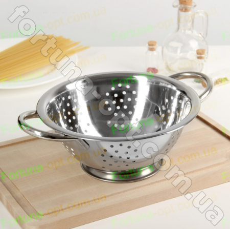 Дуршлаг на ножке из нержавейки A-Plus - 0824 (28 см) ✅ базовая цена $2.98 ✔ Опт ✔ Скидки ✔ Заходите! - Интернет-магазин ✅ Фортуна-опт ✅