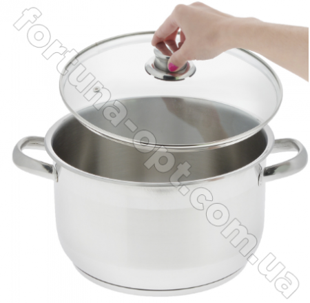 Кастрюля нержавеющая Home Perfect - 2312 - 8 л ✅ базовая цена 467.80 грн. ✔ Опт ✔ Скидки ✔ Заходите! - Интернет-магазин ✅ Фортуна-опт ✅