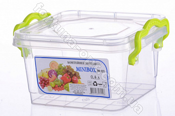 Контейнер пищевой с зелеными ручками 3,7 л - 0214 ➜ Оптом и в розницу ✅ актуальная цена -Интернет магазин ✅ Фортуна ✅