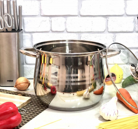 Кастрюля нержавеющая Капля Edenberg ЕВ - 533 5.4 л ✅ базовая цена $17.11 ✔ Опт ✔ Скидки ✔ Заходите! - Интернет-магазин ✅ Фортуна-опт ✅