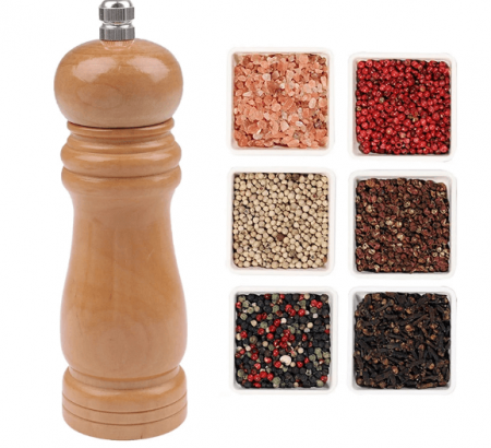 Перцемолка деревянная с металическим механизмом 15 см А-Plus - 0006 ✅ базовая цена $2.20 ✔ Опт ✔ Скидки ✔ Заходите! - Интернет-магазин ✅ Фортуна-опт ✅