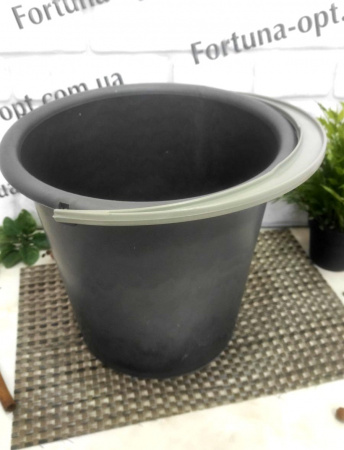 Ведро 11.5 л черное  (Ю) 0551 ✅базовая цена 41.27 грн. ✔ Опт ✔ Скидки ✔ Заходите! - Интернет-магазин ✅ Фортуна-опт ✅